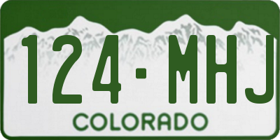 CO license plate 124MHJ