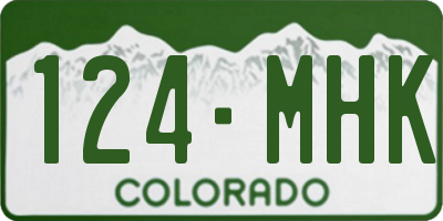 CO license plate 124MHK