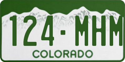 CO license plate 124MHM