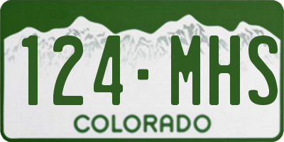 CO license plate 124MHS
