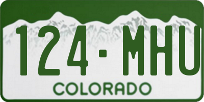 CO license plate 124MHU