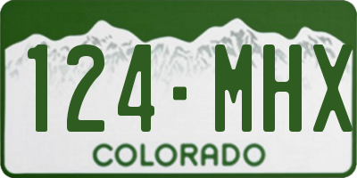 CO license plate 124MHX