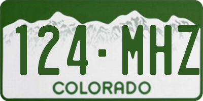 CO license plate 124MHZ