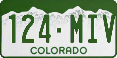 CO license plate 124MIV
