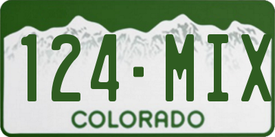 CO license plate 124MIX