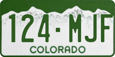 CO license plate 124MJF