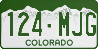 CO license plate 124MJG
