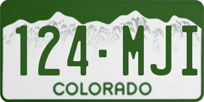 CO license plate 124MJI