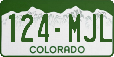 CO license plate 124MJL