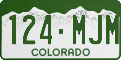 CO license plate 124MJM
