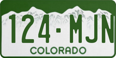 CO license plate 124MJN