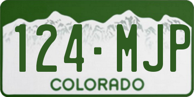 CO license plate 124MJP