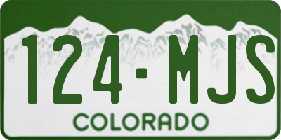 CO license plate 124MJS