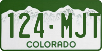 CO license plate 124MJT