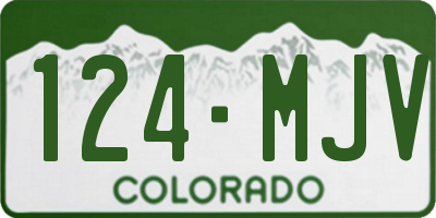 CO license plate 124MJV