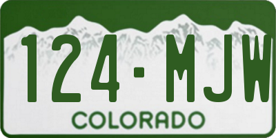 CO license plate 124MJW