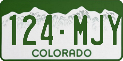 CO license plate 124MJY