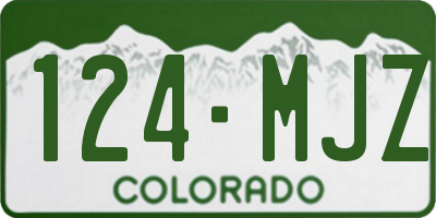 CO license plate 124MJZ