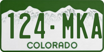 CO license plate 124MKA
