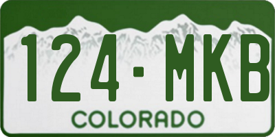 CO license plate 124MKB