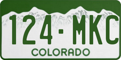 CO license plate 124MKC
