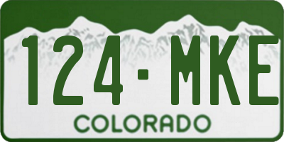 CO license plate 124MKE