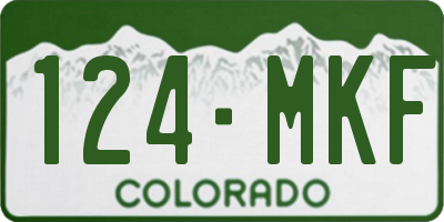 CO license plate 124MKF