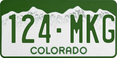 CO license plate 124MKG