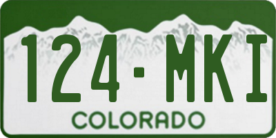 CO license plate 124MKI