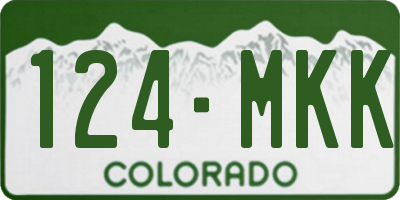 CO license plate 124MKK