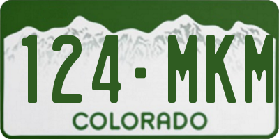 CO license plate 124MKM
