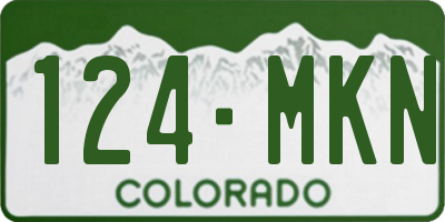 CO license plate 124MKN