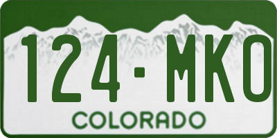 CO license plate 124MKO