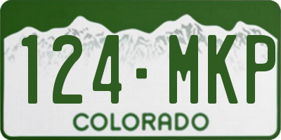 CO license plate 124MKP