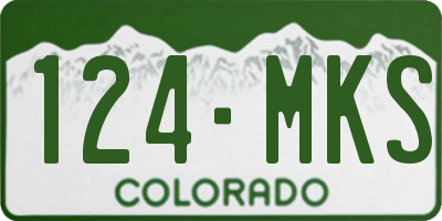 CO license plate 124MKS