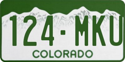 CO license plate 124MKU