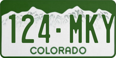 CO license plate 124MKY