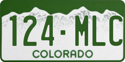 CO license plate 124MLC