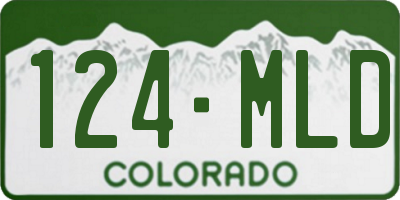 CO license plate 124MLD