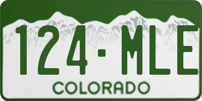 CO license plate 124MLE
