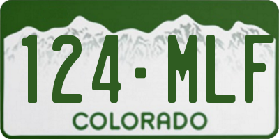 CO license plate 124MLF