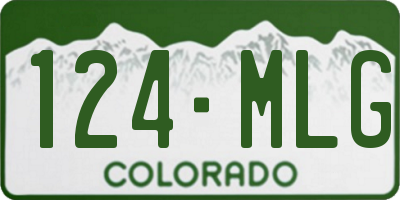 CO license plate 124MLG