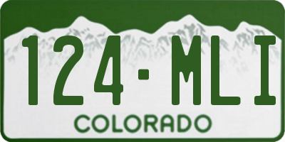 CO license plate 124MLI