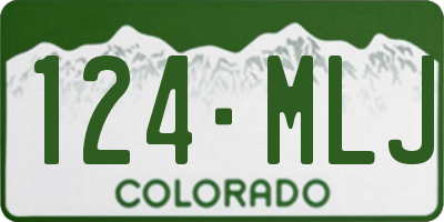 CO license plate 124MLJ