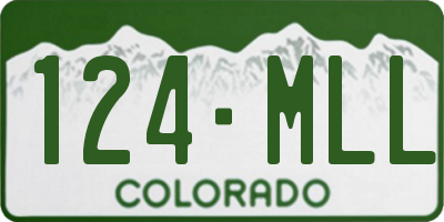 CO license plate 124MLL