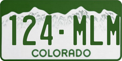 CO license plate 124MLM