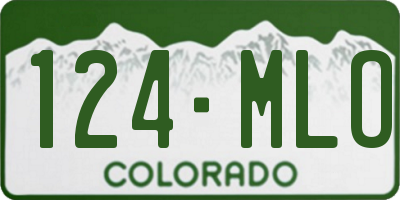 CO license plate 124MLO