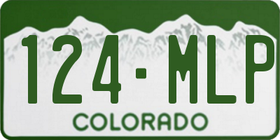 CO license plate 124MLP