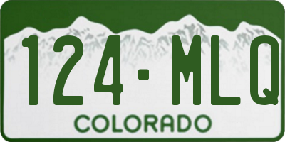 CO license plate 124MLQ