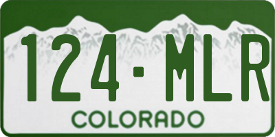CO license plate 124MLR